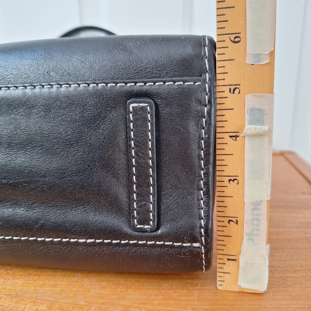 Michael Kors Leather Laptop Bag Work Tote Shoulder Structured Corpcore Black - Picture 11 of 14